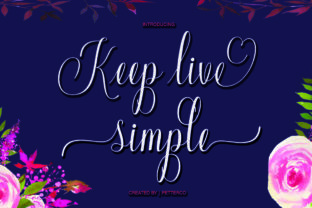 Keep Live Simple Font for Handmade Creations